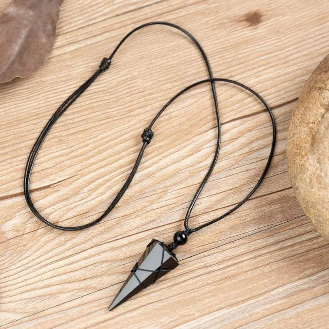 FuAttract Black Obsidian Pendant Adjustable Necklace – Protection & Grounding Energy - image 3