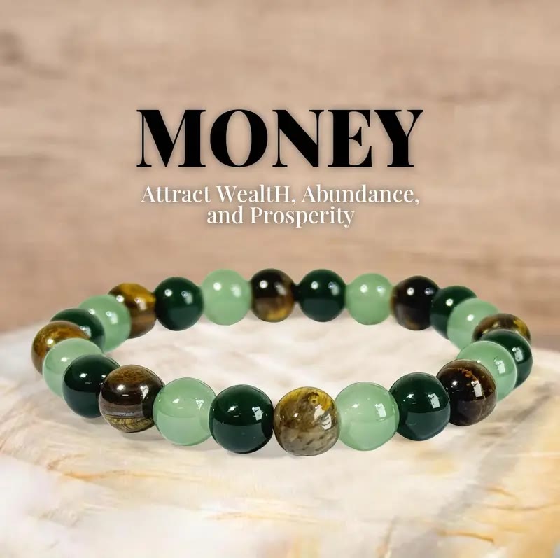 FREE Today: Growth Balance Luck Positive Energy Tiger's Eye Green Aventurine Agate Bracelet - image 1