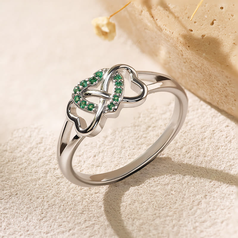 FuAttract Love & Self-Love Emotional Balance Infinity & Heart Zircon Ring - image 1