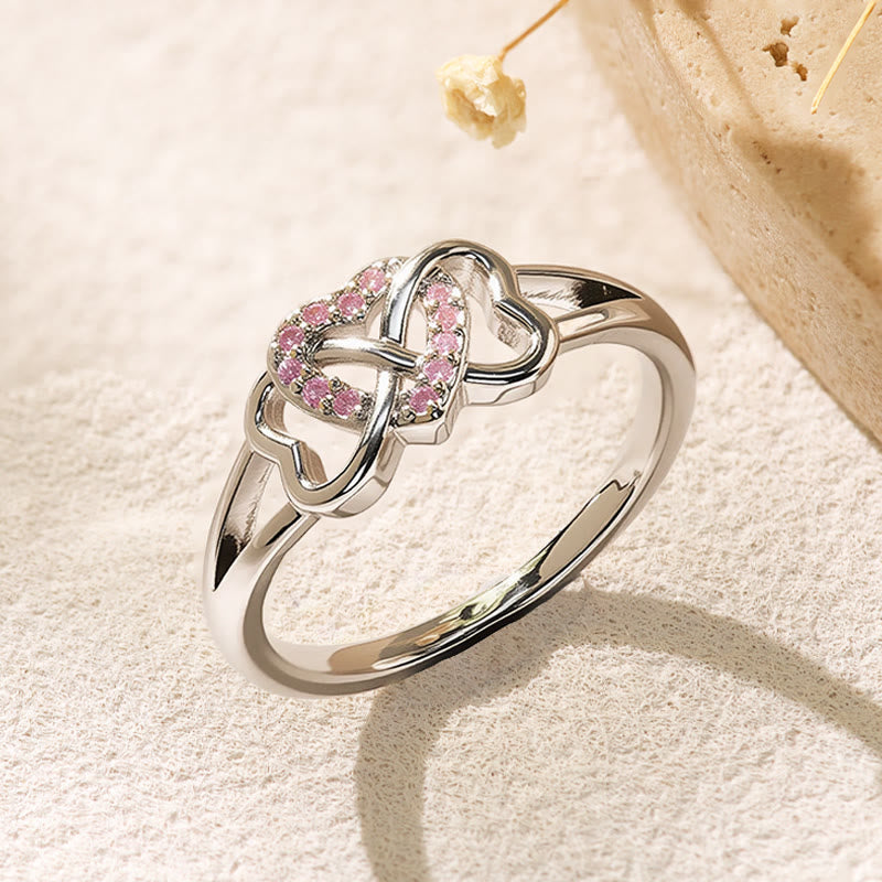 FuAttract Love & Self-Love Emotional Balance Infinity & Heart Zircon Ring - Pink - US 12 - image 17