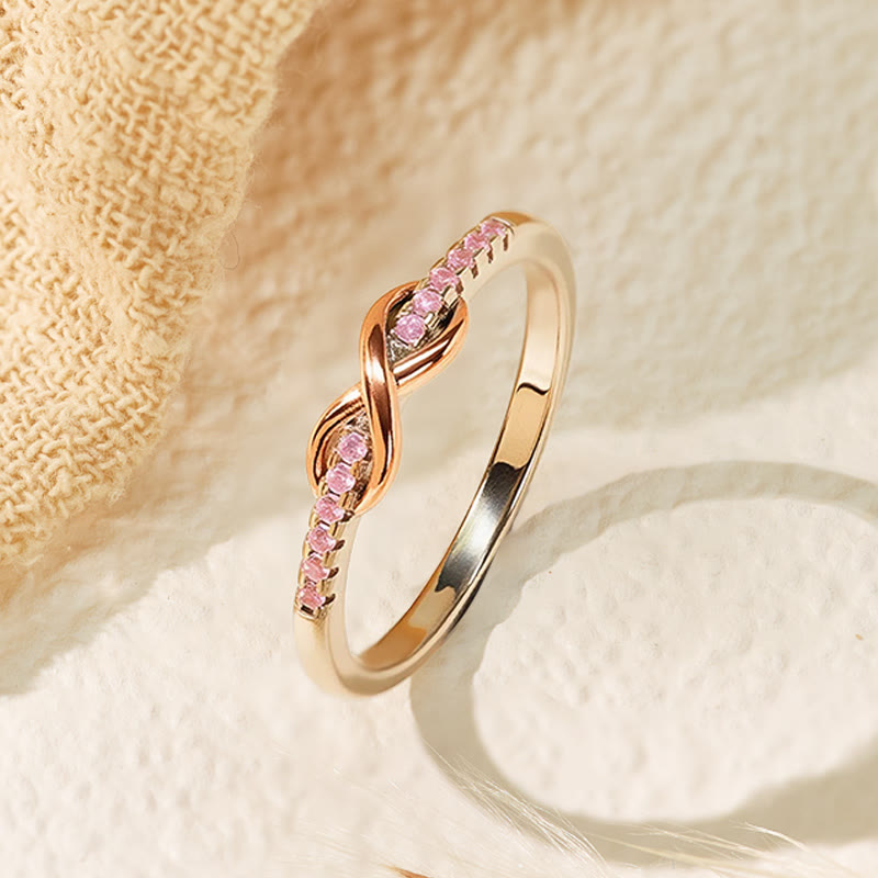FuAttract Self-Love Energy Flow Vitality Balance & Elegant Infinity Zircon Ring - image 2