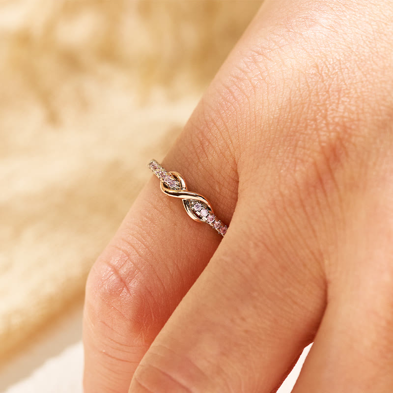 FuAttract Self-Love Energy Flow Vitality Balance & Elegant Infinity Zircon Ring - image 7