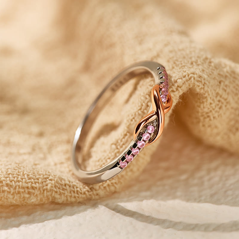 FuAttract Self-Love Energy Flow Vitality Balance & Elegant Infinity Zircon Ring - image 4