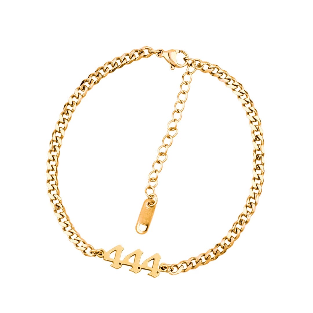 FuAttract Symbolic Destiny Guidance Angel Numbers Energy Flow Bracelet - Gold - 444 - image 14