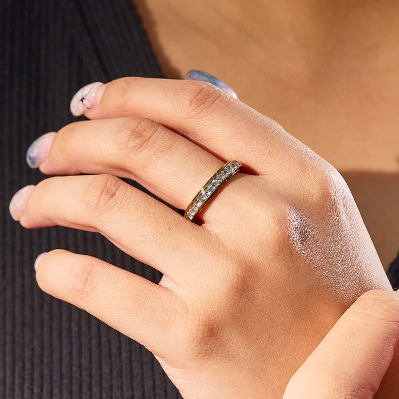 FuAttract Strength Stress Relief Rotating Titanium Steel Spinner Modern Ring - image 4