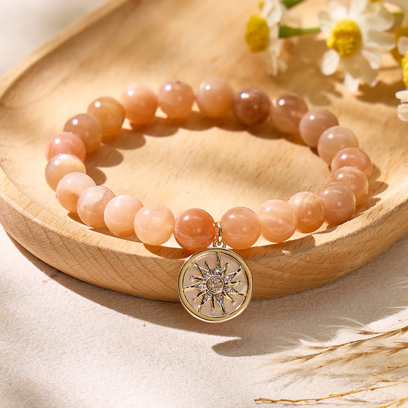 FuAttract Confidence & Empowerment Vitality Energy Flow Sun Sunstone Bracelet - 8mm - image 0