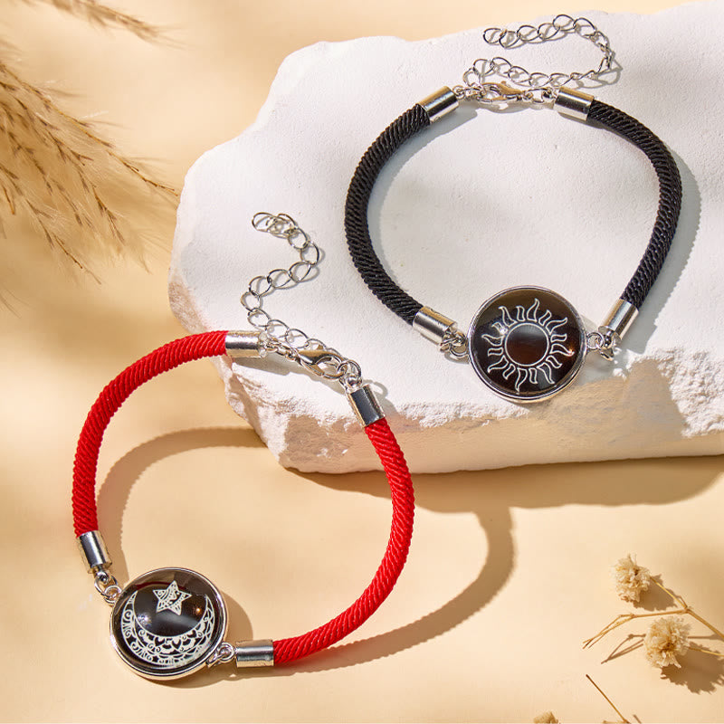FuAttract Balance Gentle Glow Sun & Crescent Moon Luminous Stone Bracelet Set - image 25