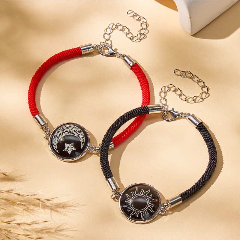 FuAttract Balance Gentle Glow Sun & Crescent Moon Luminous Stone Bracelet Set - image 24