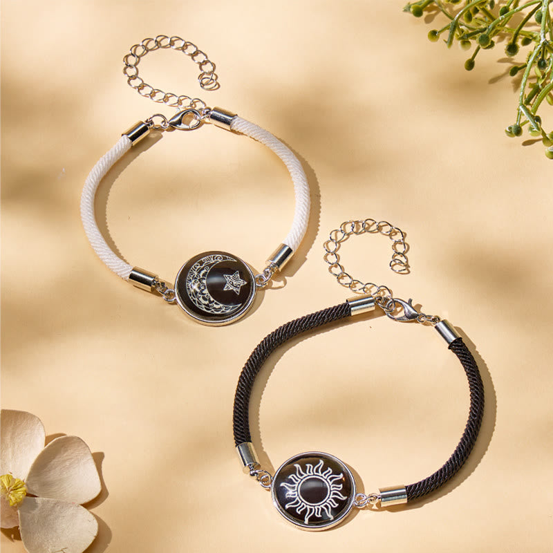 FuAttract Balance Gentle Glow Sun & Crescent Moon Luminous Stone Bracelet Set - image 15