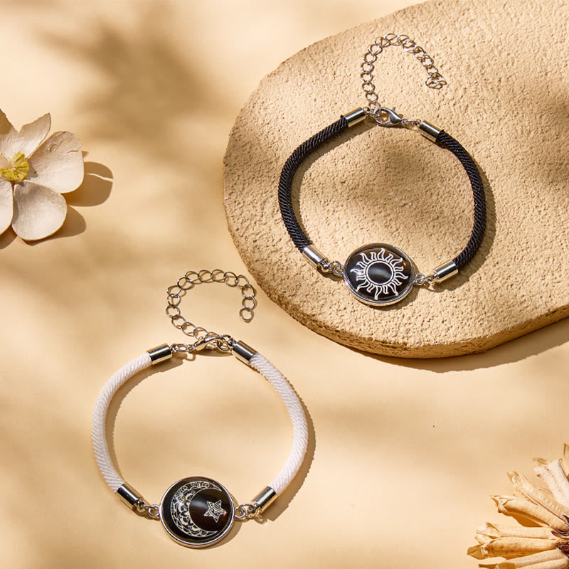 FuAttract Balance Gentle Glow Sun & Crescent Moon Luminous Stone Bracelet Set - image 16