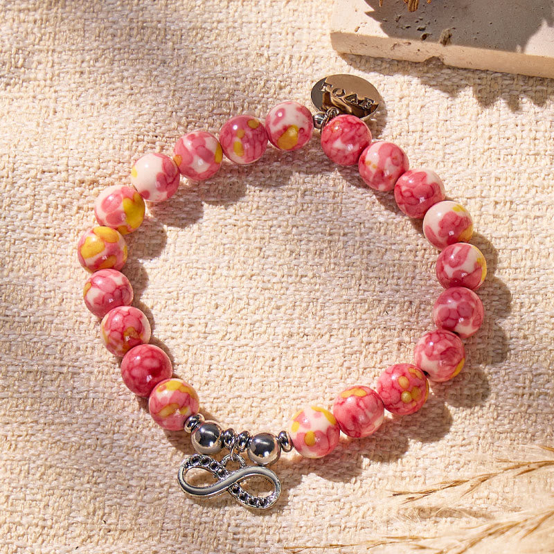 FuAttract Love Harmony Renewal & Calm Energy Infinity Rain Flower Jade Bracelet - image 1