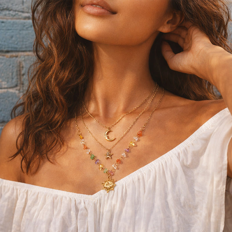 FuAttract Sun & Crescent Moon Necklace – Calm Vitality & Balanced Energy - image 6