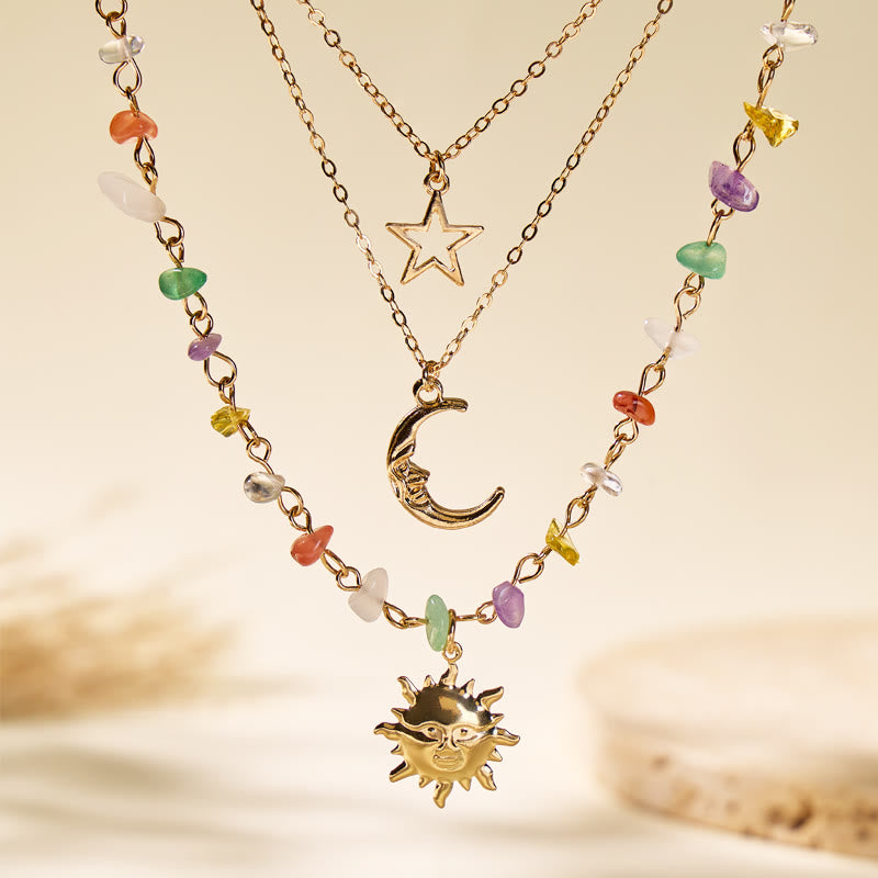 FuAttract Sun & Crescent Moon Necklace – Calm Vitality & Balanced Energy - image 3