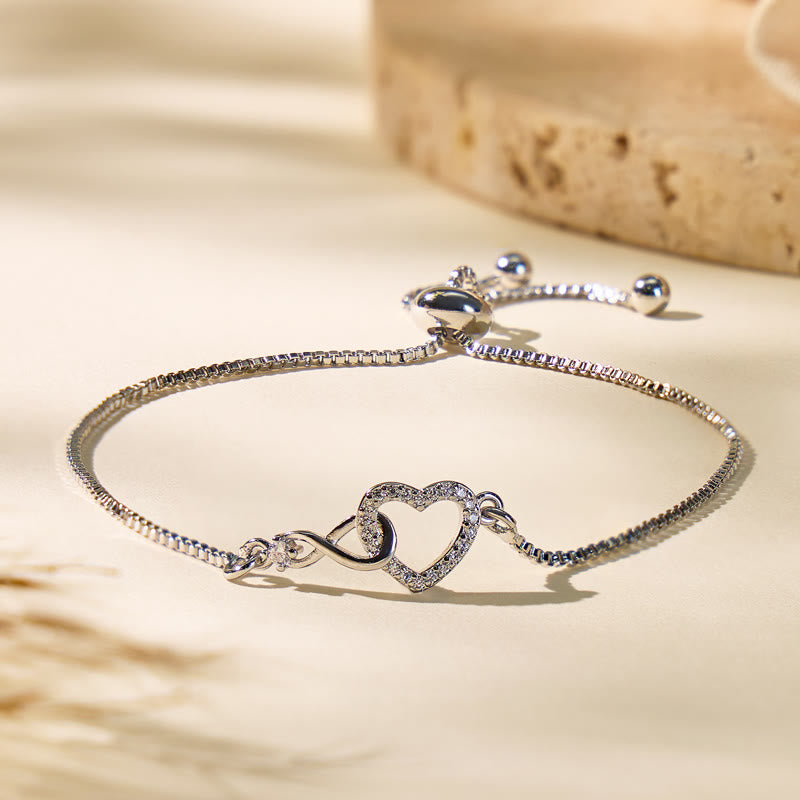 FuAttract Heart Infinity Bracelet – Love Self-Love Vitality & Emotional Balance - Heart & Infinity - image 0