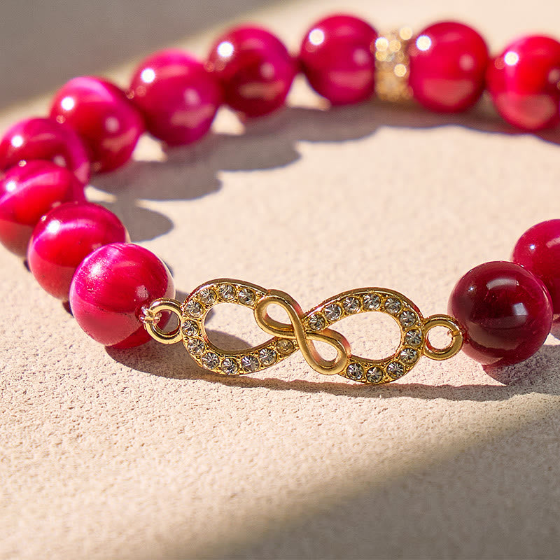 FuAttract Courage Focus Vital Energy Infinity Red Tiger's Eye Bracelet - image 4