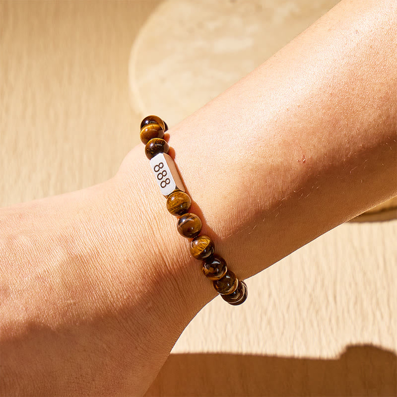 FuAttract Courage Focus Strength Angel Numbers Tiger's Eye Stainless Steel Bracelet - image 3