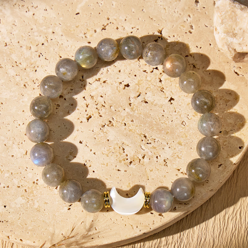 FuAttract Crescent Moon Labradorite Bracelet – Intuition Protection Calm Energy - image 2