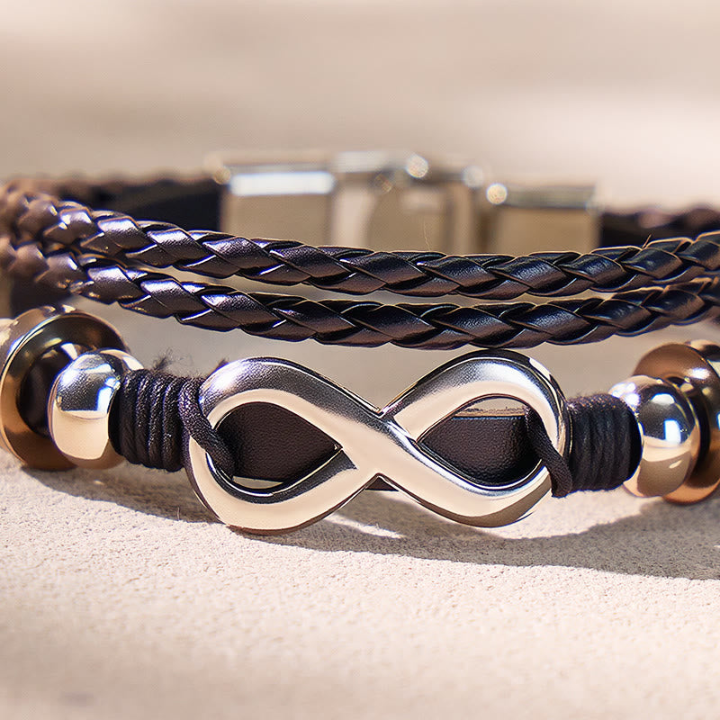 FuAttract Infinity Leather Bracelet – Love Vitality Strength Minimal Energy - image 4
