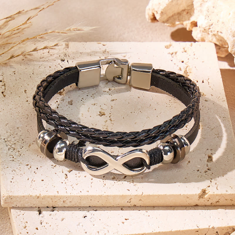 FuAttract Infinity Leather Bracelet – Love Vitality Strength Minimal Energy - image 2