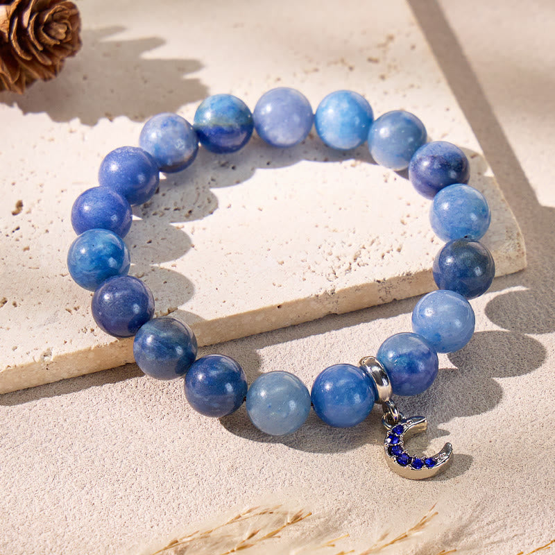 FuAttract Crescent Moon Blue Aventurine Bracelet – Calm Focus Stability - image 1