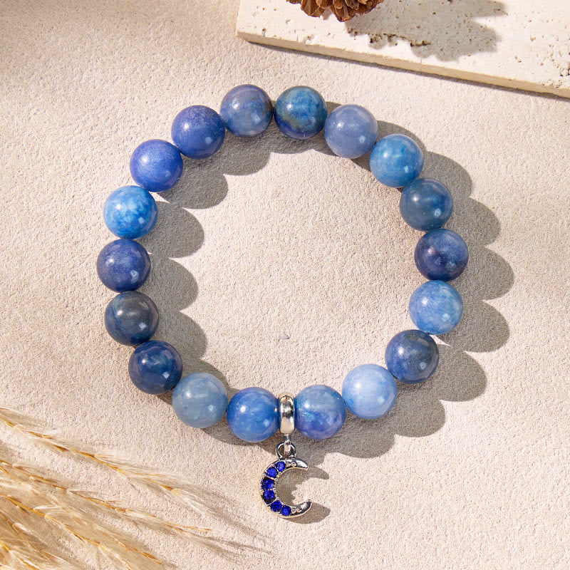 FuAttract Crescent Moon Blue Aventurine Bracelet – Calm Focus Stability - image 2