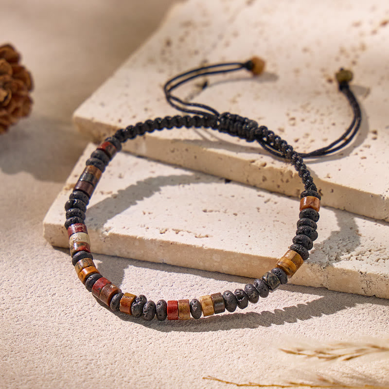 FREE Today: Grounding Luck Strength Braided Cord Tiger's Eye Adjustable Bracelet - Adjustable - image 0