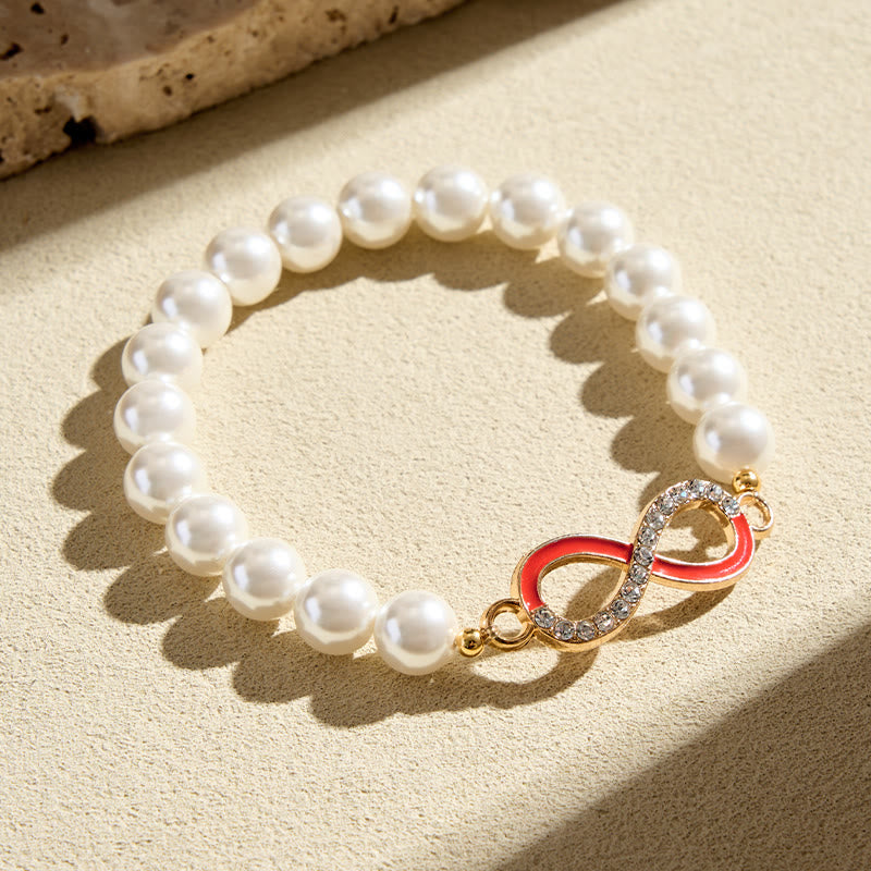 FuAttract Self Love Harmony Vitality Energy Flow Infinity Pearl Bracelet - 8mm - image 0
