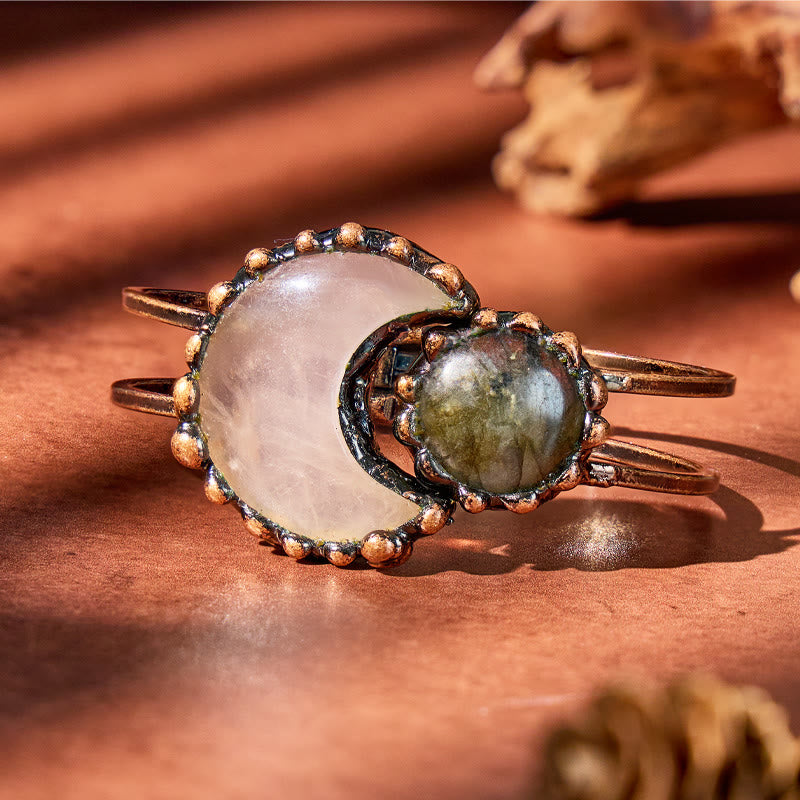 FuAttract Crescent Moon Rose Quartz Amethyst Green Aventurine Bracelet – Love Clarity Growth - Rose Quartz - image 9