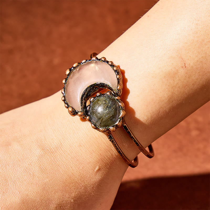 FuAttract Crescent Moon Rose Quartz Amethyst Green Aventurine Bracelet – Love Clarity Growth - image 10