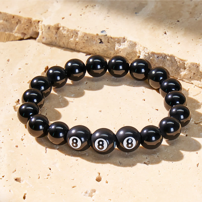 FuAttract Angel Numbers Om Mani Padme Hum Black Obsidian Bracelet – Grounding Energy - image 2