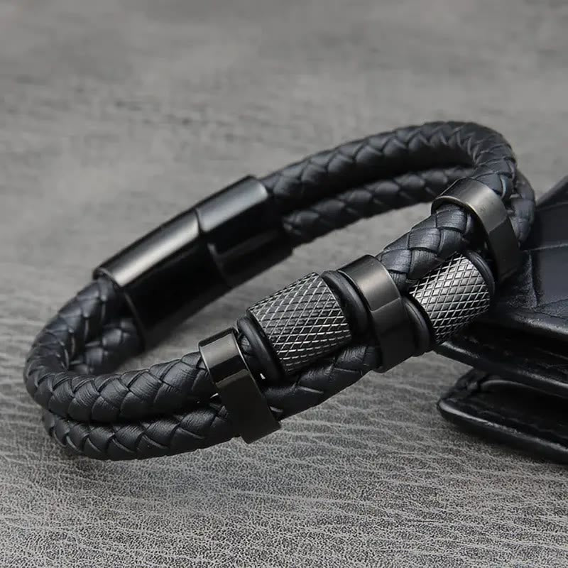 FuAttract Grounding Focus Vitality Strength Leather Braided Bracelet - image 4