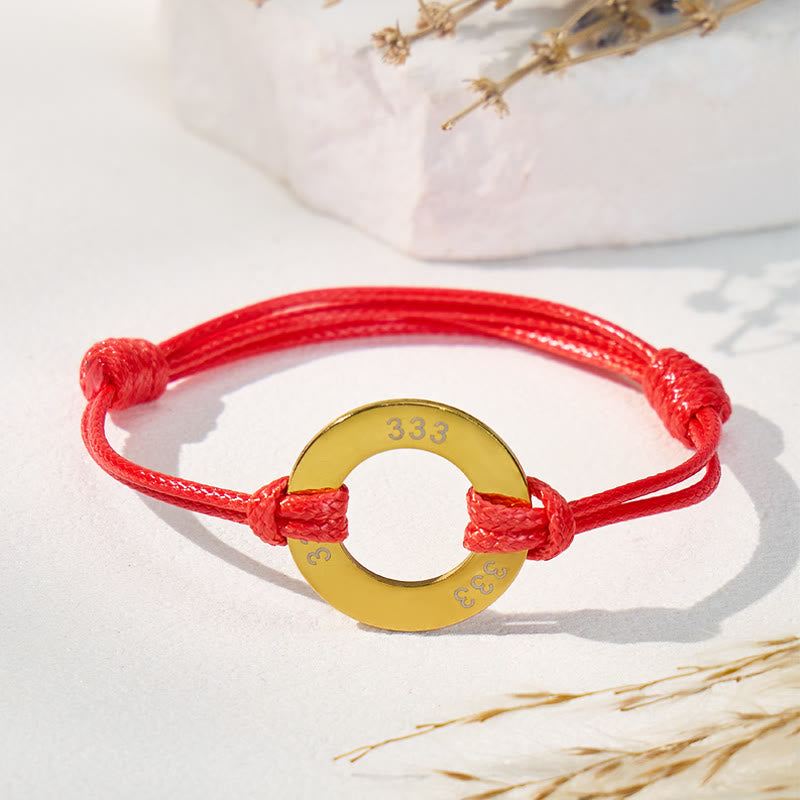FuAttract Angel Numbers Red String Bracelet – Protection Strength Good Fortune - image 2