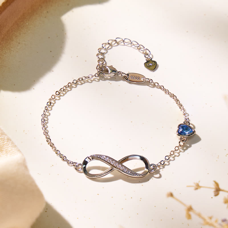 FuAttract Heart & Infinity Bracelet – Love Energy Self Connection - Blue - image 0