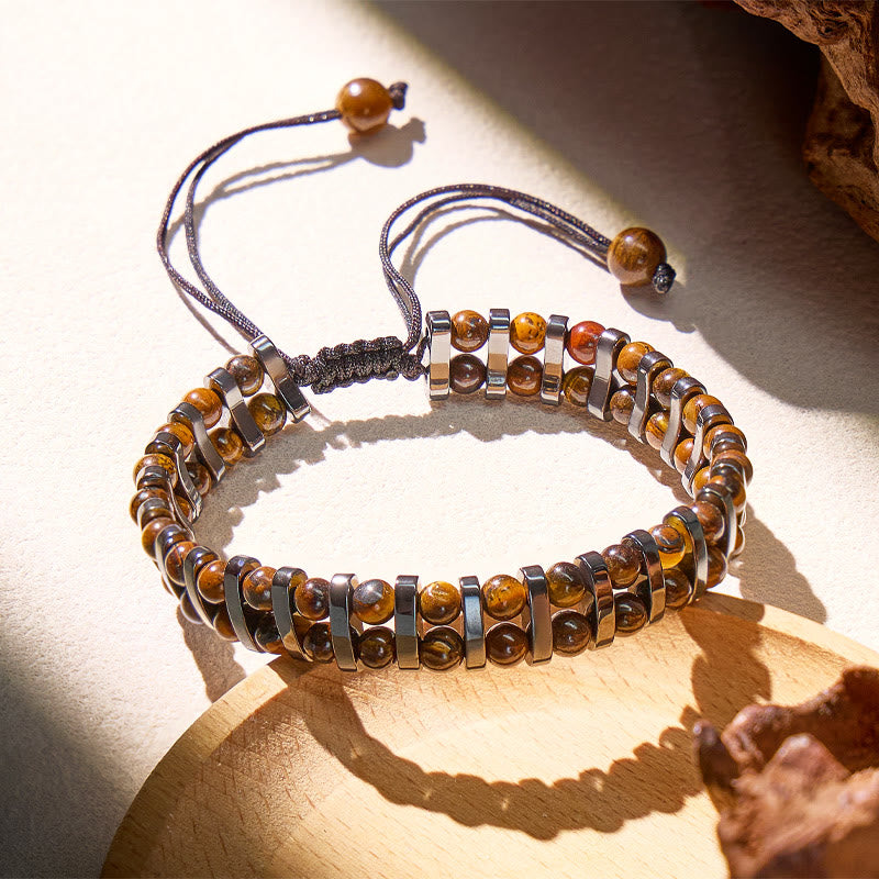 FuAttract Protection Clarity Inner Strength Tiger's Eye & Hematite Bracelet - image 3