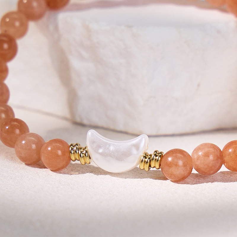 FuAttract Calm Joy Inner Peace Crescent Moon Sunstone Bracelet - image 4