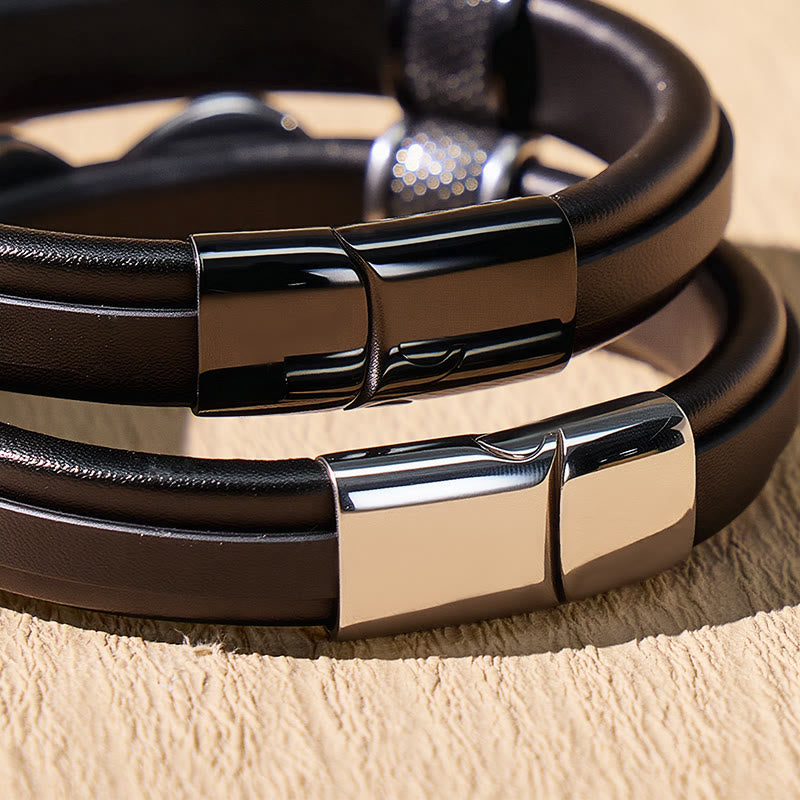 FuAttract Infinity Leather Stainless Steel Bracelet – Love Modern Balance - image 6