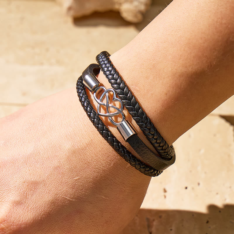 FuAttract Infinity Heart Leather Bracelet – Love Connection Modern Strength - image 4