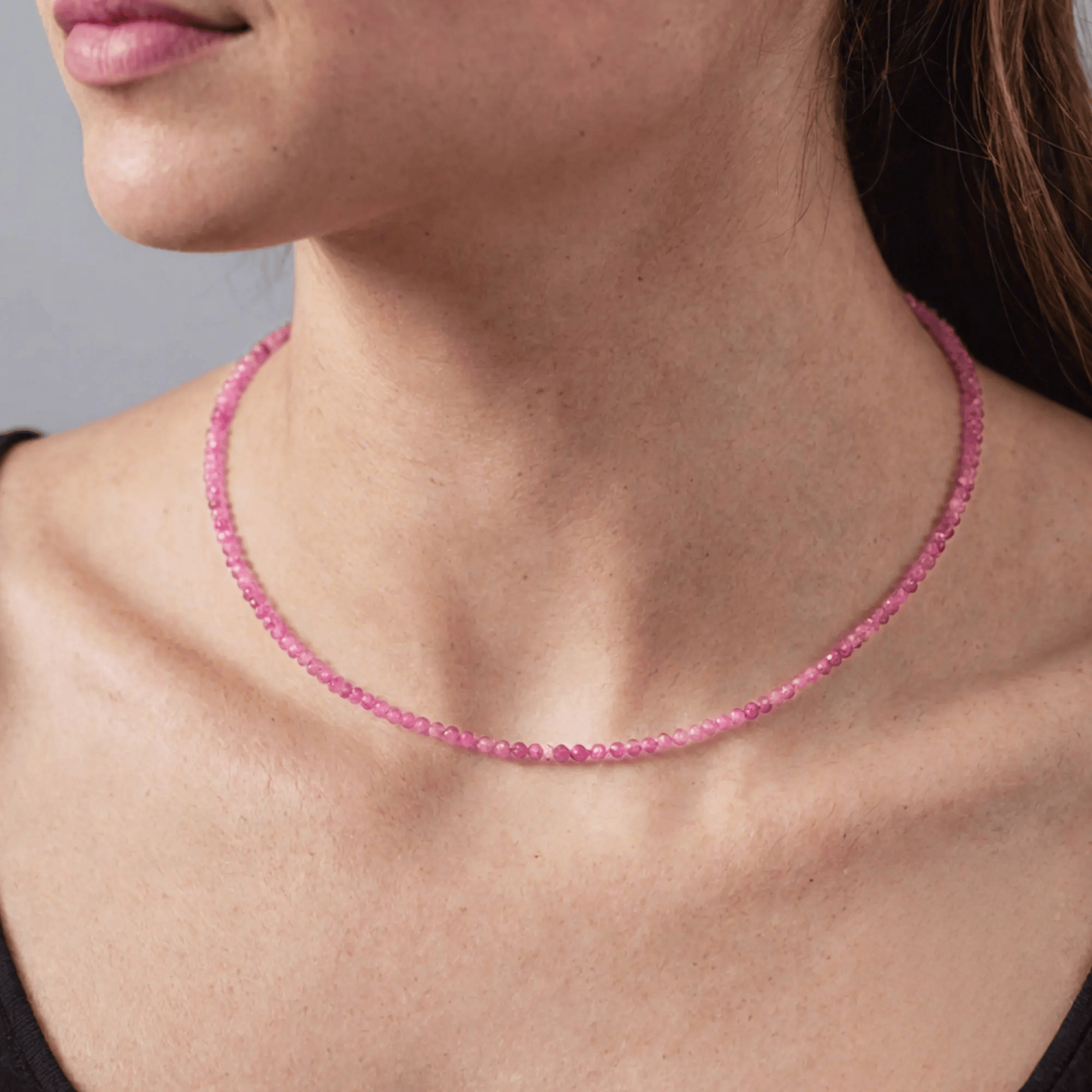 FuAttract Balance Healing Clarity Focus Crystal Energy Beaded Necklace - Pink Tourmaline - image 7