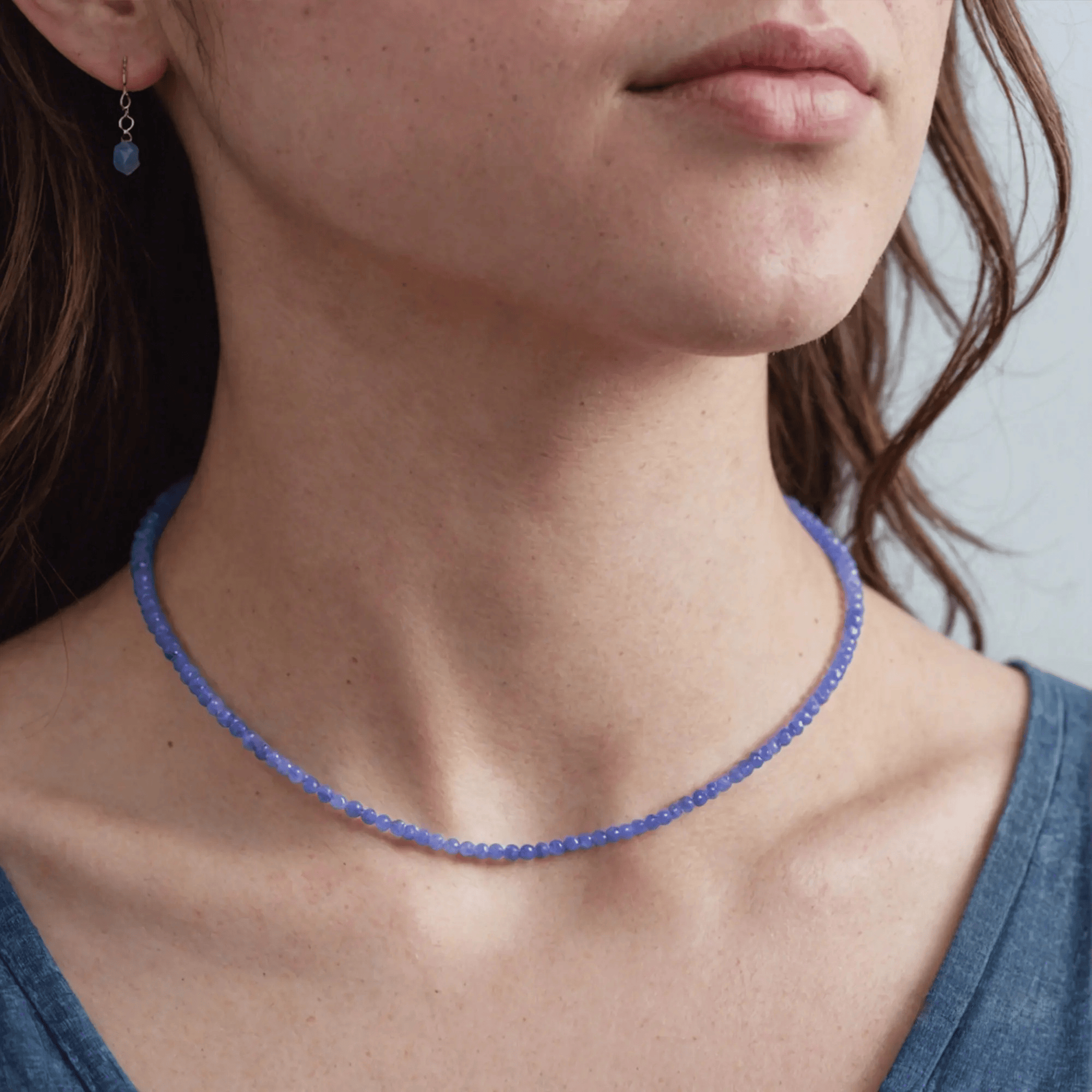 FuAttract Balance Healing Clarity Focus Crystal Energy Beaded Necklace - Blue Aventurine - image 13