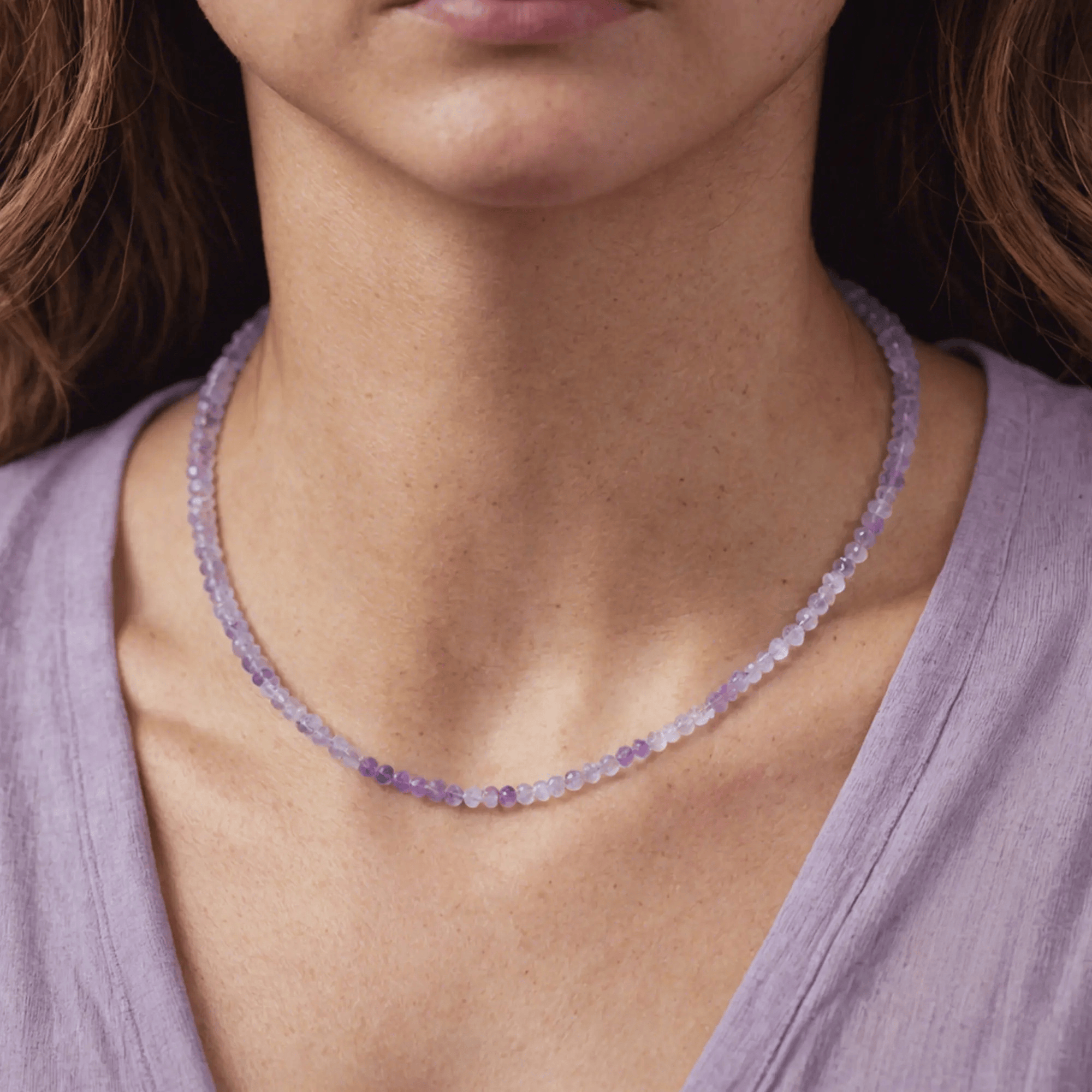 FuAttract Balance Healing Clarity Focus Crystal Energy Beaded Necklace - Fluorite - image 16
