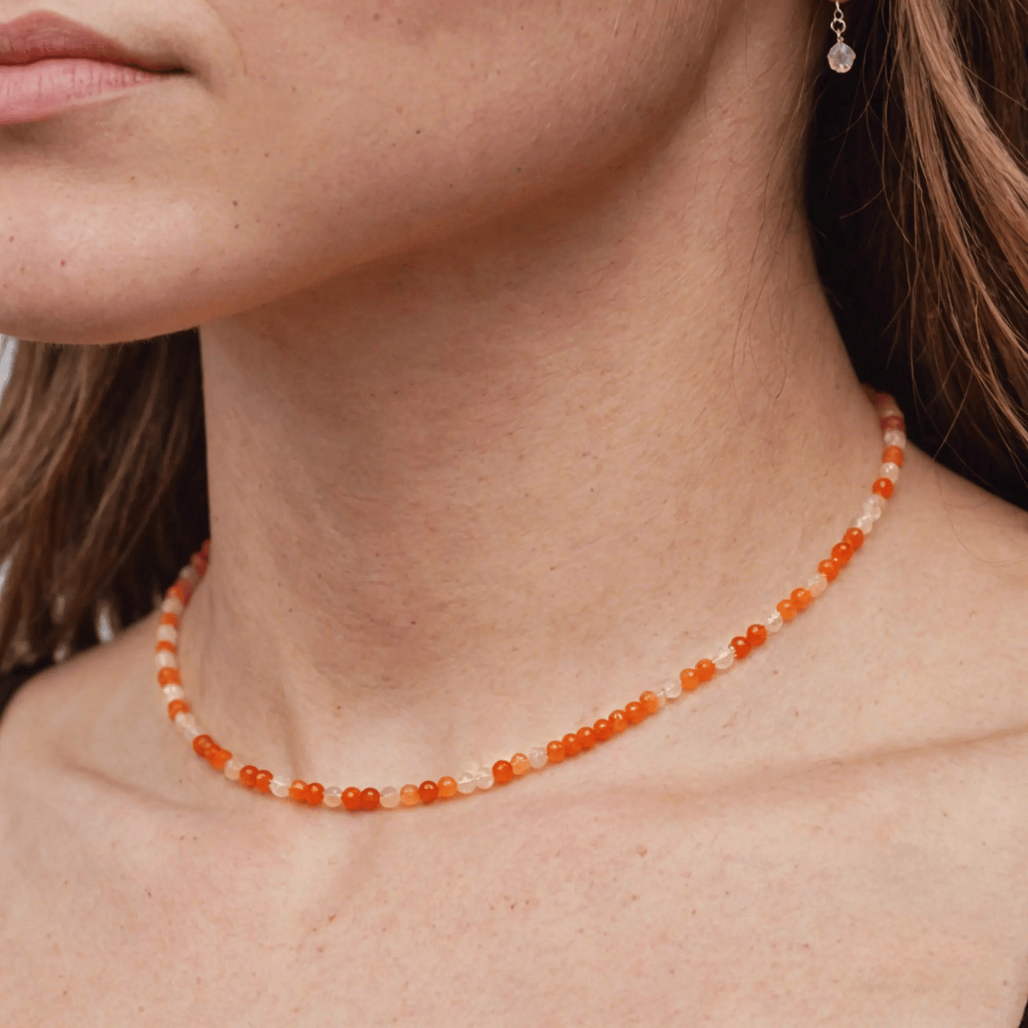 FuAttract Balance Healing Clarity Focus Crystal Energy Beaded Necklace - Red Agate - image 23