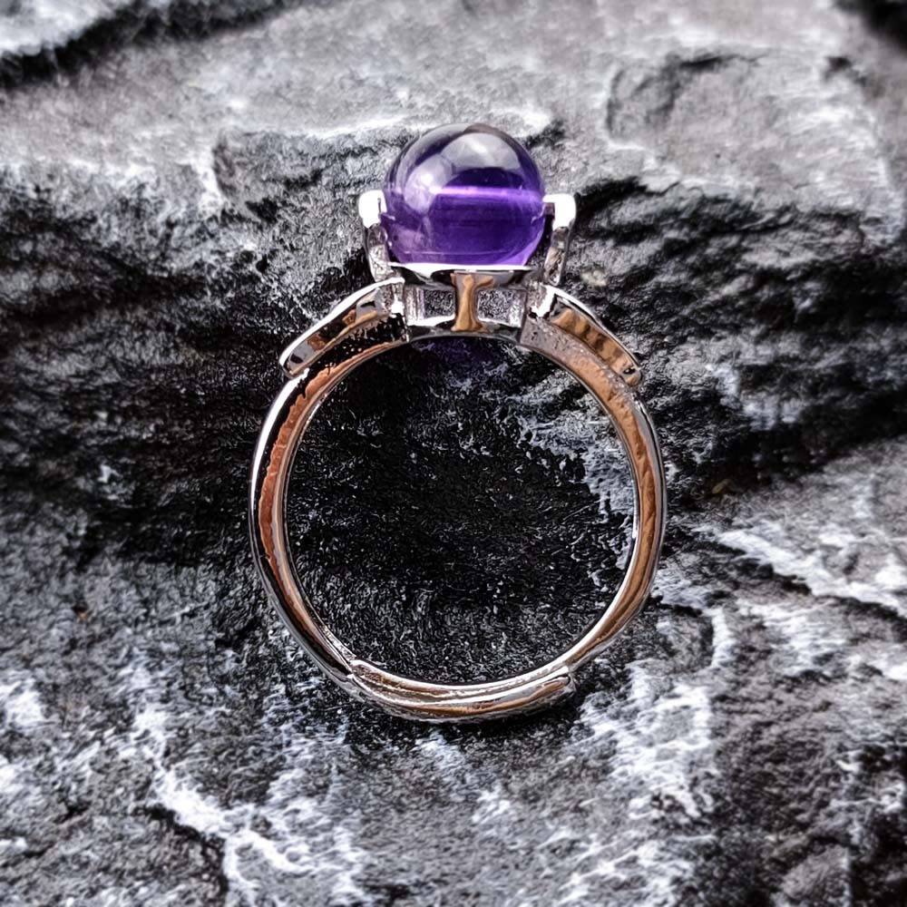 FuAttract Energy Balance Healing Adjustable Multi-Gemstone Spinning Ring - Amethyst - image 22