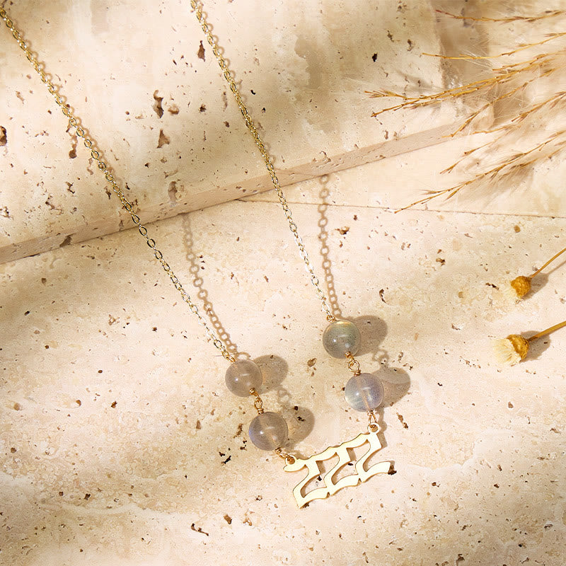 FuAttract Intuition Angel Numbers Labradorite Stainless Steel Necklace - image 5