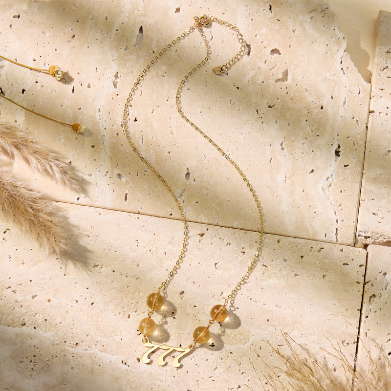 FuAttract Abundance Clarity Angel Numbers Citrine Stainless Steel Necklace - image 6