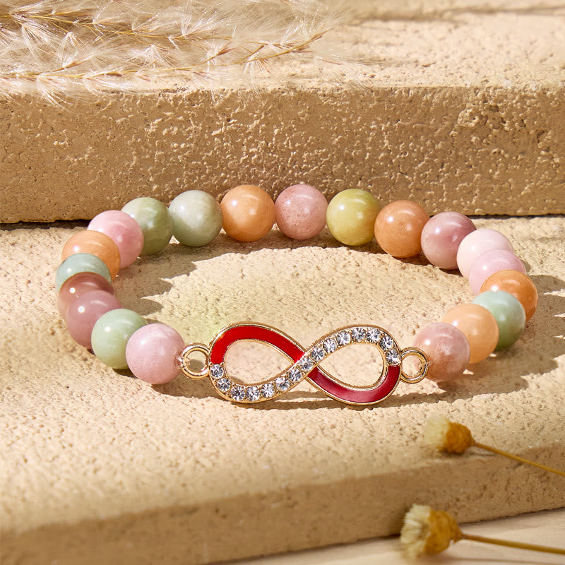 FuAttract Stability Harmony Infinity Salt Source Agate Bracelet - 8mm - image 0