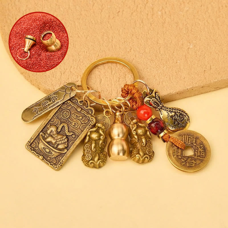 FREE Today: Wealth Fortune Pixiu Chinese Zodiac Cinnabar Calabash Keychain - Pig - image 11