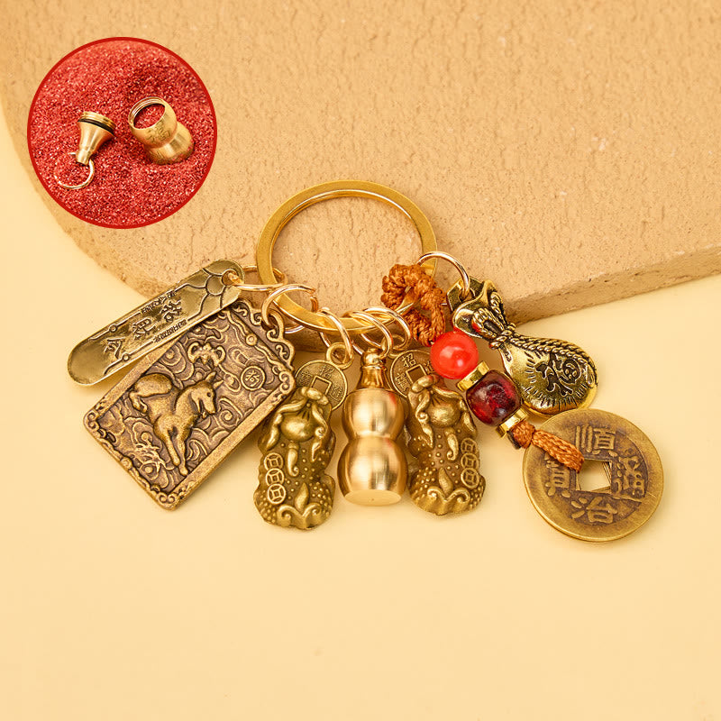 FREE Today: Wealth Fortune Pixiu Chinese Zodiac Cinnabar Calabash Keychain - Dog - image 10
