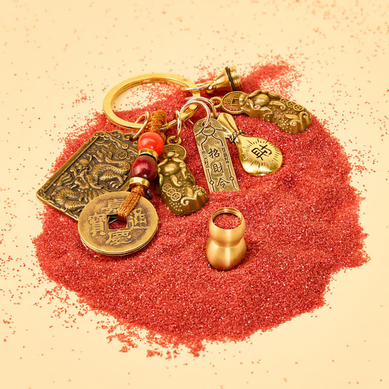 FREE Today: Wealth Fortune Pixiu Chinese Zodiac Cinnabar Calabash Keychain - image 14