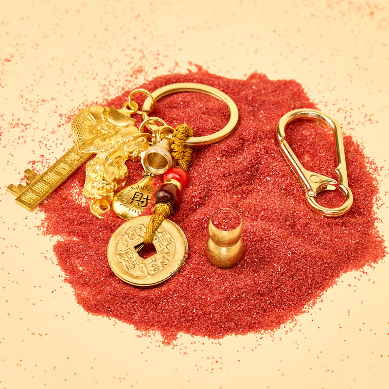 FREE Today: Wealth Luck Protection Pixiu Chinese Zodiac Cinnabar Calabash Keychain - image 14