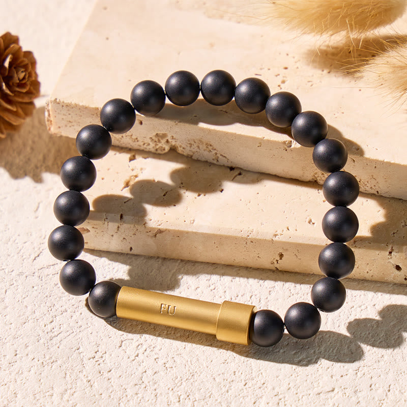 FuAttract Wishbeads Protection & Strength – Black Onyx Intention Bracelet - image 3